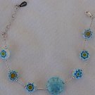 Light blue mornao flowers bracelet