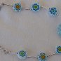 Light blue mornao flowers bracelet