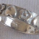 Herats and flowers silver ring