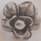 Silver flower ring