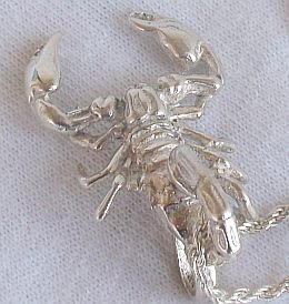 Scorpion silver pendant B