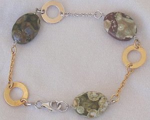 Marble silver bracelet