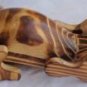 Handmade wooden dinosaur
