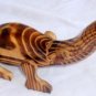 Handmade wooden dinosaur