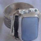 Lace silver hand made ring LH