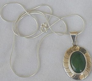 Green agate pendant
