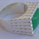 Green agate ring-men