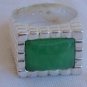 Green agate ring-men