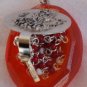 Mini orange rosary box C