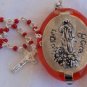Mini orange rosary box C