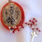 Mini orange rosary box C