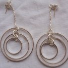 Double round hoop earrings