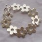 Silver flowers bracelet