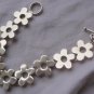 Silver flowers bracelet