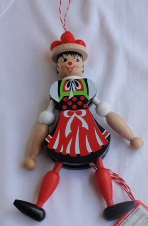 Jumping baker doll