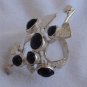 Silver flower-B-black