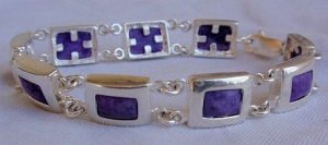 Puprle silver bracelet A 10