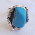 Turquoise hand made ring Bud