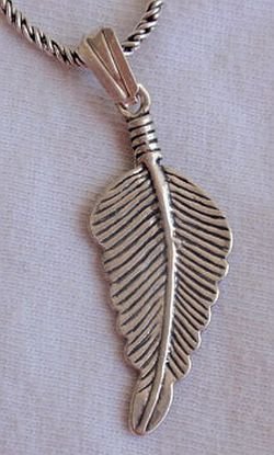 Silver leaf pendant
