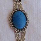 Oriental blue agate necklace