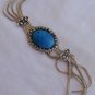 Oriental blue agate necklace