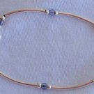 Purple blue silver bracelet