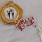 Mini orange Rosary box OB
