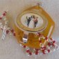 Mini orange Rosary box OB