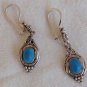 Dangaling aqua blue earrings