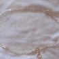 Two hearts silver anklet
