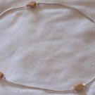 Silver anklet with wood