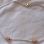 Silver anklet with wood