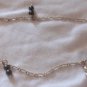 Poult and black silver anklet