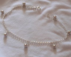 Seven rounds silver Anklet