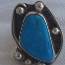 Turquoise  press hand made ring Dy10