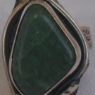 Green glass stone  hand mader ring ST435