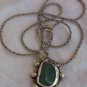 Green glass stone  hand made pendant SL434