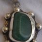 Green glass stone  hand made pendant SL434
