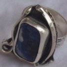Natural lapis silver ring ST435