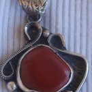 Blood stone silver pendant MT11