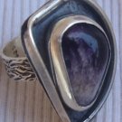 Purple colored glass ring MT13