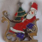 Santa Claus on a slide miniature