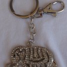Key holder elephant with small glass stones