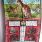 Bright cotton souvenir calendar towel Australia 1984 vintage 1016vf