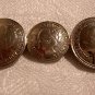 3 Coins brooch pin pre-WWII Netherlands Wilhelmina Koningin 1021vf
