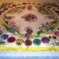 Souvenir scarf Scotland castles pipers unused vintage 1035vf