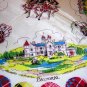 Souvenir scarf Scotland castles pipers unused vintage 1035vf