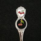 Osoyoos, BC Canada souvenir spoon cherry charm vintage 1052vf