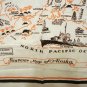 Alaska souvenir tablecloth early statehood unused vintage 1061vf