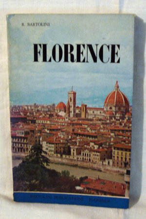 Florence, Italy 1970 guide book Roberto Bartolini signed with city map 1077vf